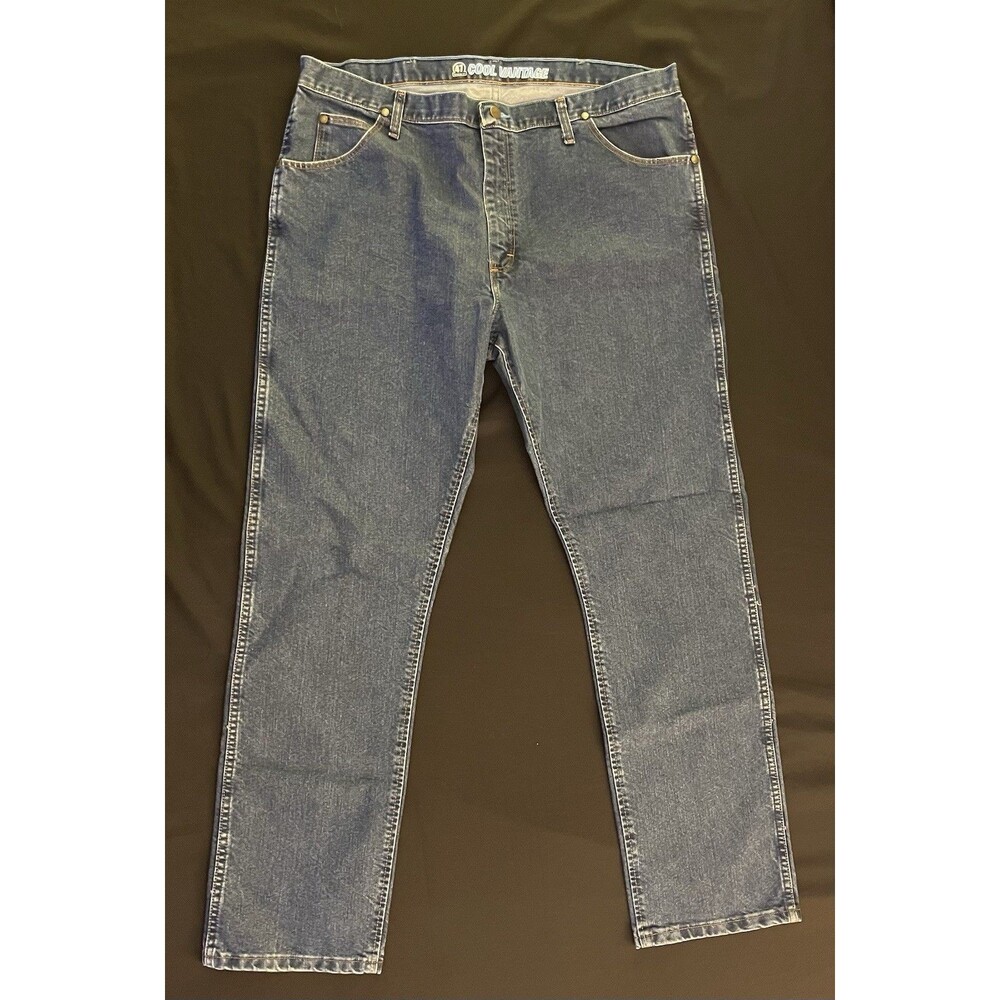 Wrangler Premium Performance Cool Vantage Jeans Mens Blue Cowboy Cut Regular Fit